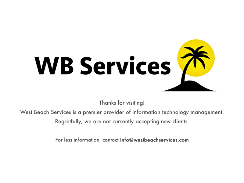 West Beach Services - Premier Information Technology Management Shell Company